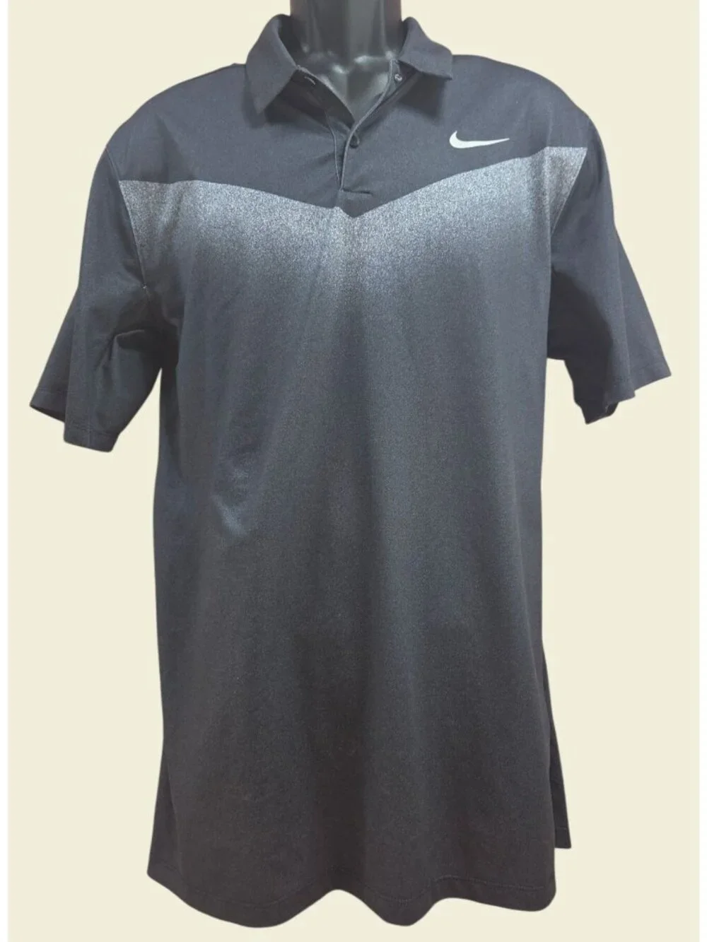 Nike Golf Black Dri-Fit Performance Polo Large